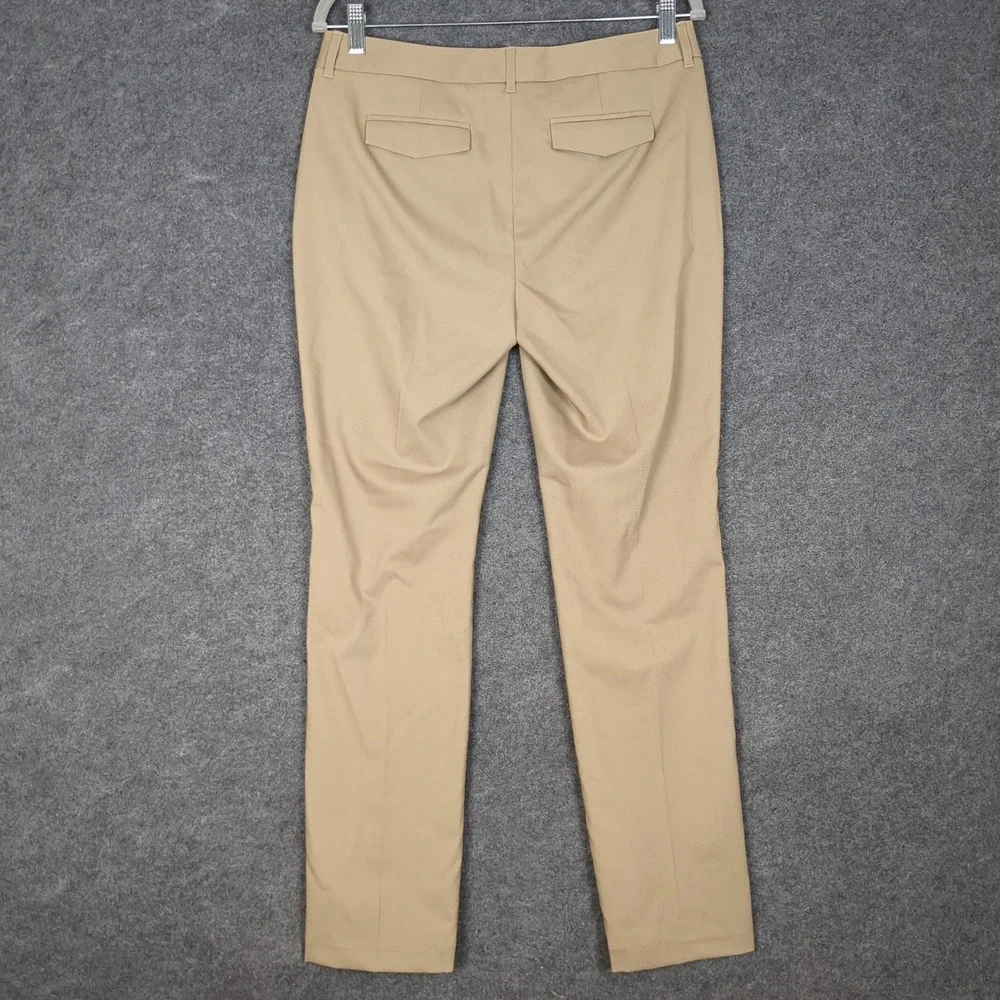 Brooks Brothers Lucia Fit Pants Womens 6 Tan Wool Stretch Straight Leg Italy Fab